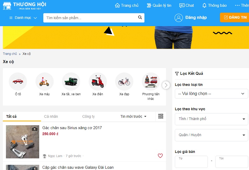 Mẹo Tìm Kiếm Xe Cũ Phù Hợp Trên Thuonghoi.vn